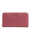 Portafoglio Donna COCCINELLE Zip Around in Pelle Rosewood Linea Metallic Soft
