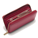 Portafoglio Donna COCCINELLE Zip Around in Pelle Sangria Linea Metallic Soft