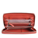 Portafoglio Donna COCCINELLE Zip Around in Pelle Grenadine Red Linea Metallic Soft