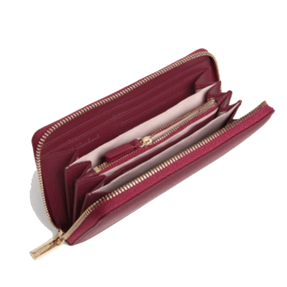 Portafoglio Donna COCCINELLE Zip Around in Pelle Ribes Linea Metallic Soft