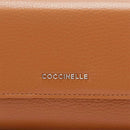 Portafoglio Piccolo COCCINELLE in Pelle Martellata Linea Metallic Soft colore Cuir
