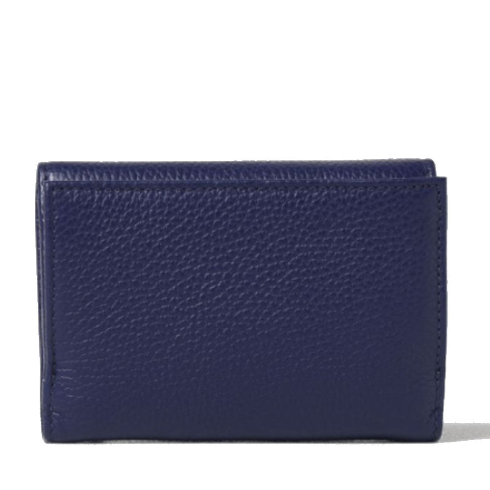 Portafoglio Piccolo COCCINELLE in Pelle Martellata Linea Metallic Soft colore Royal Blue
