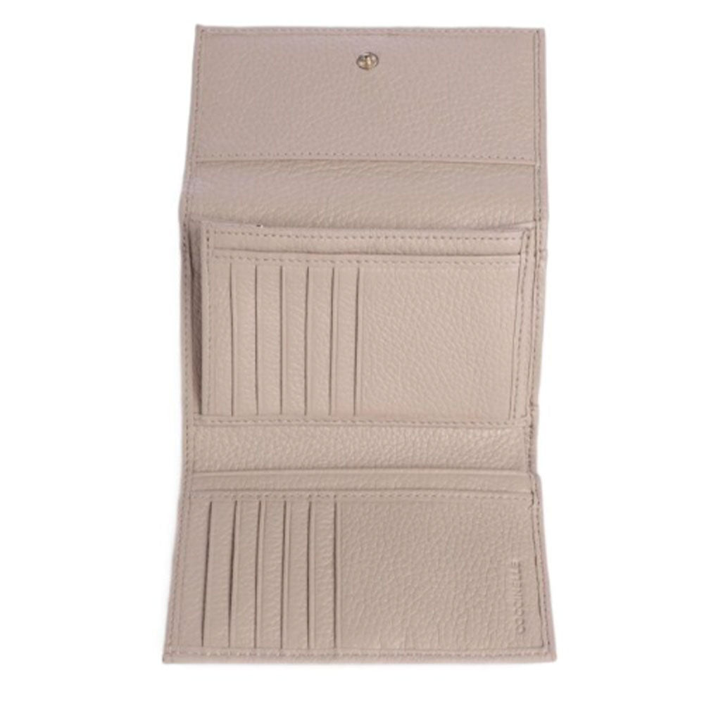 Portafoglio Piccolo COCCINELLE in Pelle Martellata Linea Metallic Soft colore Rosette