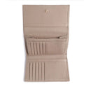 Portafoglio Piccolo COCCINELLE in Pelle Martellata Linea Metallic Soft colore Warm Taupe