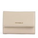Kleines Portemonnaie COCCINELLE aus genarbtem Leder Modell Metallic Soft in Sandshell