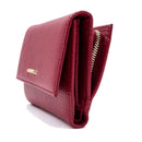 Portafoglio Piccolo COCCINELLE in Pelle Martellata Linea Metallic Soft colore Sangria