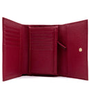 Portafoglio Piccolo COCCINELLE in Pelle Martellata Linea Metallic Soft colore Sangria