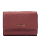 Small Grained Leather Wallet COCCINELLE Metallic Soft in Brandy