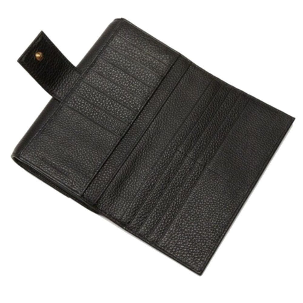 Portafoglio Grande COCCINELLE in Pelle Martellata Linea Metallic Soft colore Nero
