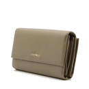 Portafoglio Grande COCCINELLE in Pelle Martellata Linea Metallic Soft colore Laurel Green