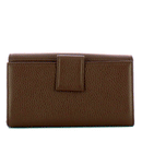 Portafoglio Grande COCCINELLE in Pelle Martellata Linea Metallic Soft colore Fondant Brown
