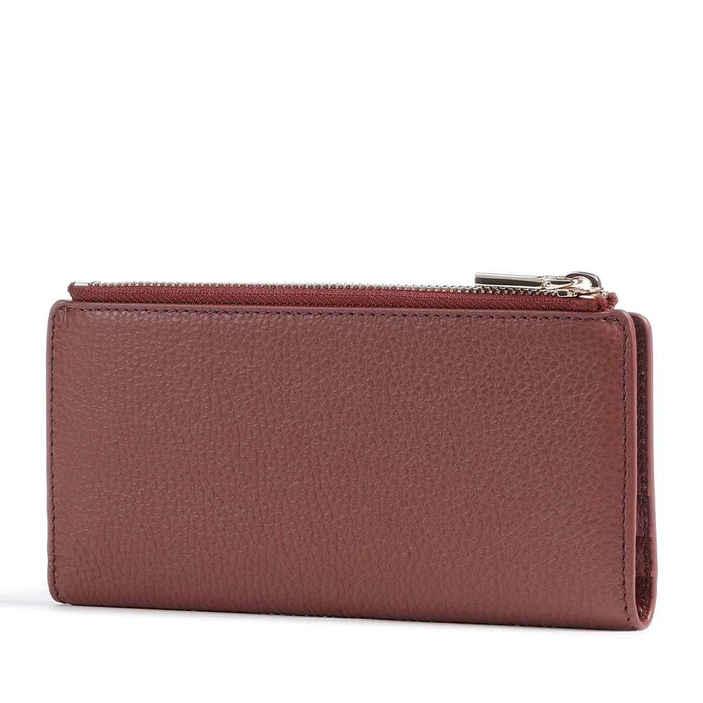 Portafoglio Donna COCCINELLE Sottile in Pelle Brandy Linea Metallic Soft