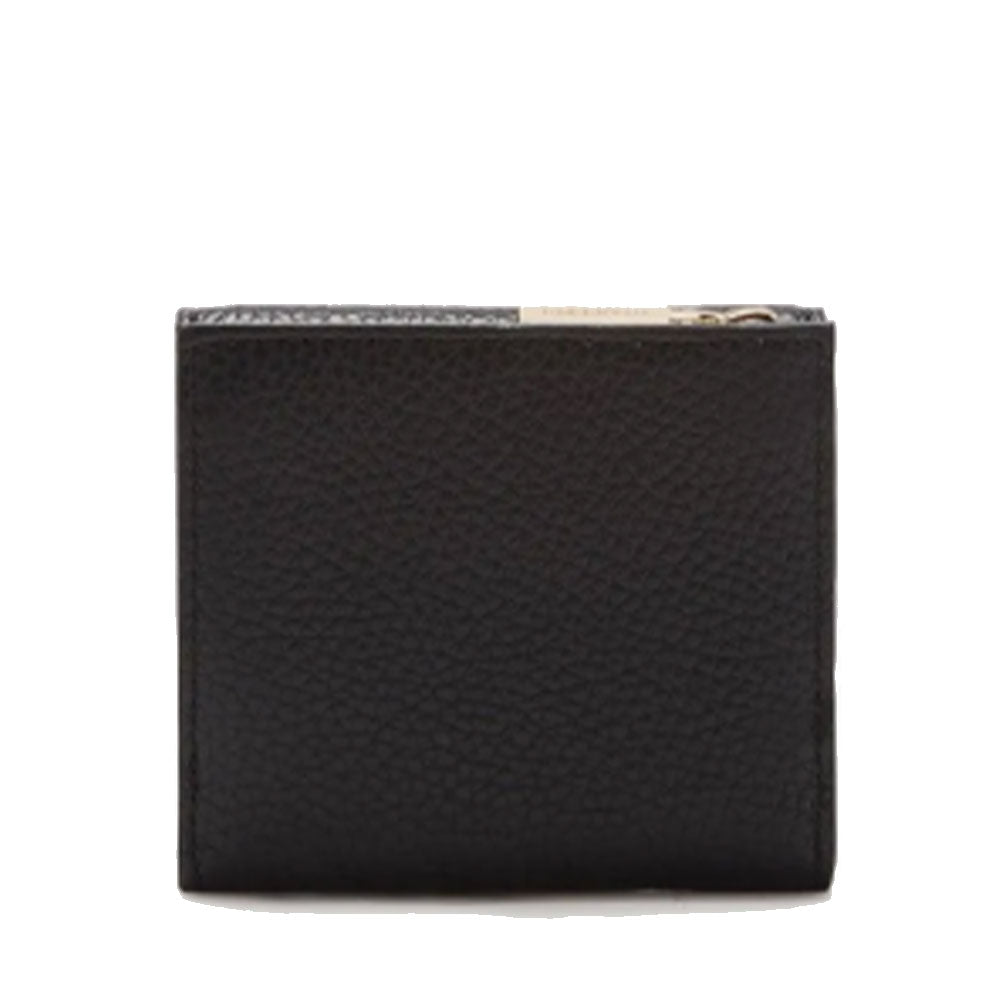 Portafoglio Mini Donna COCCINELLE in Pelle Nera Linea Metallic Soft
