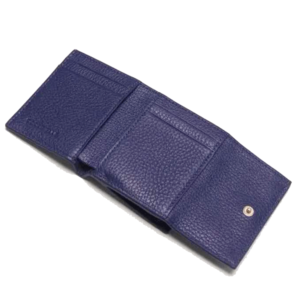 Portafoglio Mini Donna COCCINELLE in Pelle Royal Blue Linea Metallic Soft