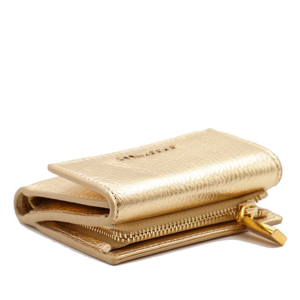 Portafoglio Mini Donna COCCINELLE in Pelle Golden Linea Metallic Soft