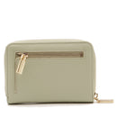 Portafoglio Piccolo COCCINELLE in Pelle Linea Metallic Soft colore Celadon Green Chiuso con Zip