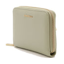 Portafoglio Piccolo COCCINELLE in Pelle Linea Metallic Soft colore Celadon Green Chiuso con Zip