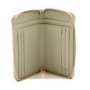 Portafoglio Piccolo COCCINELLE in Pelle Linea Metallic Soft colore Celadon Green Chiuso con Zip