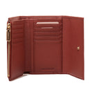 Women's Brandy Leather Wallet COCCINELLE Metallic Soft Small Size