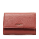 Women's Brandy Leather Wallet COCCINELLE Metallic Soft Small Size