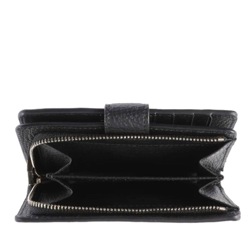 Portafoglio Donna COCCINELLE in Pelle Colore Nero Linea Metallic Soft