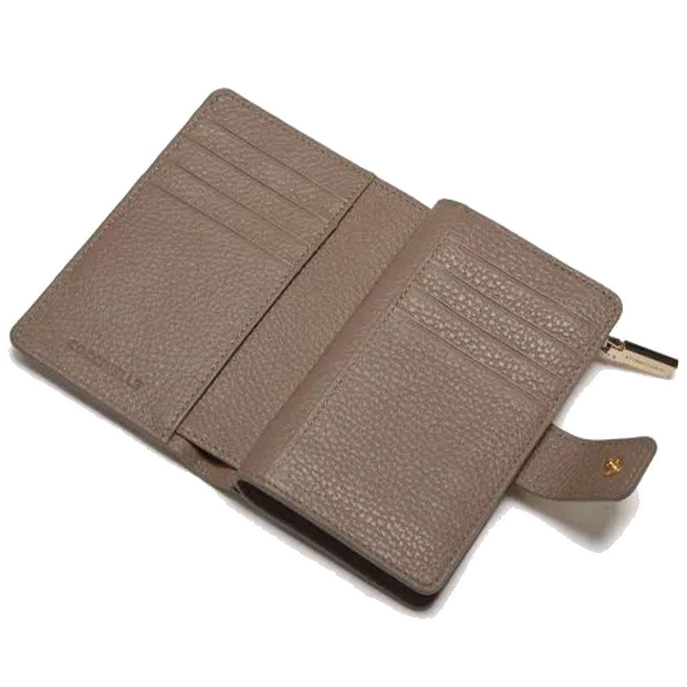 Portafoglio Donna COCCINELLE in Pelle Colore Warm Taupe Linea Metallic Soft
