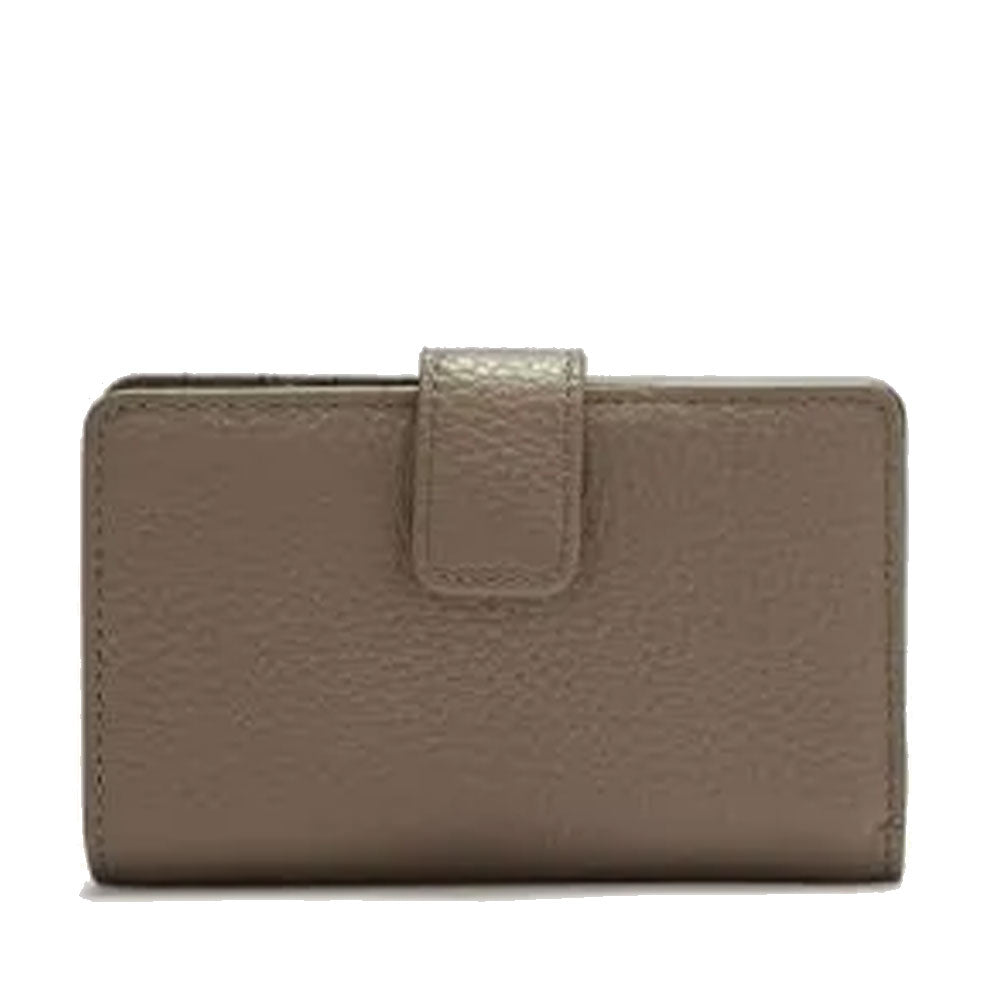 COCCINELLE Damen Geldbörse aus Leder Warm Taupe Metallic Soft Line