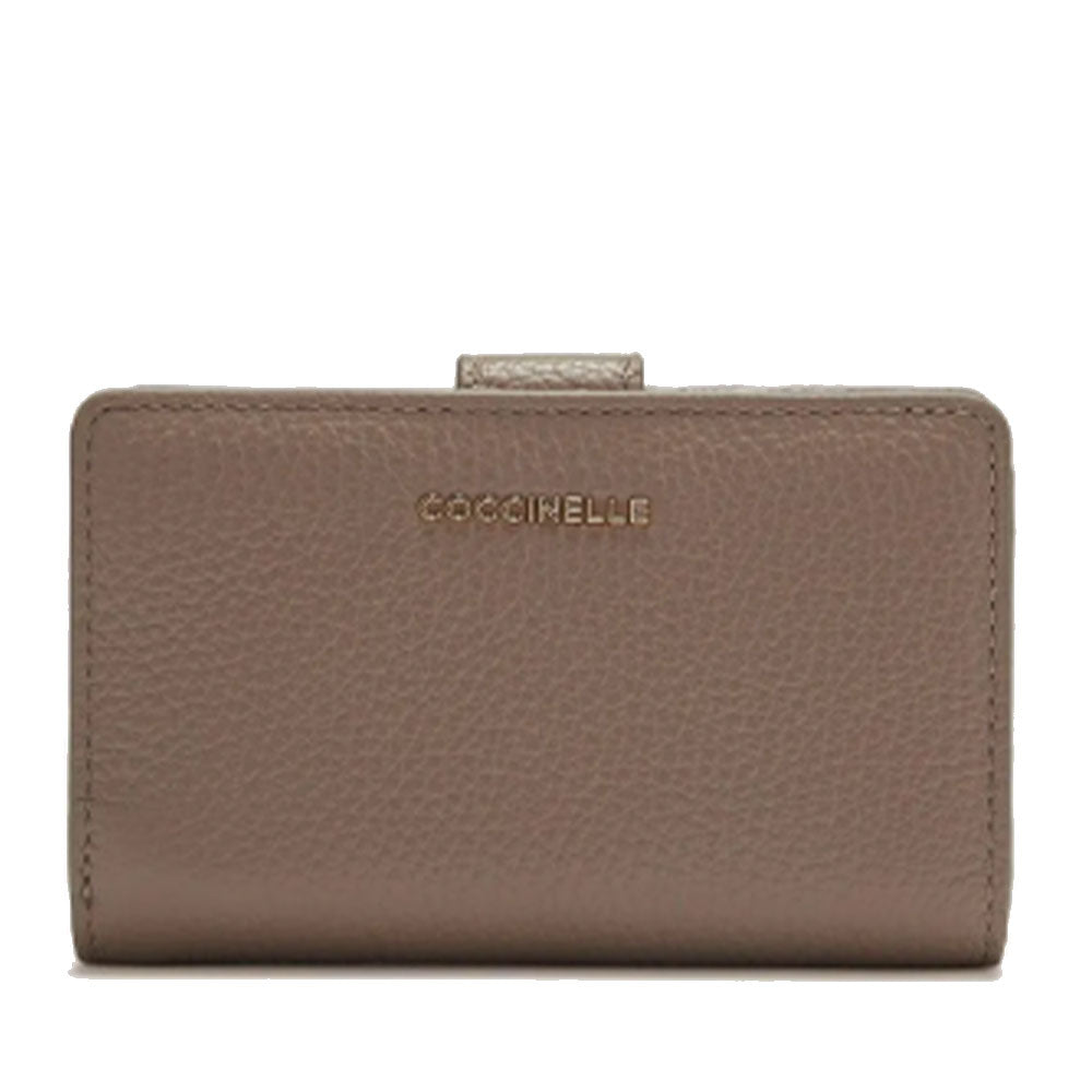 Portafoglio Donna COCCINELLE in Pelle Colore Warm Taupe Linea Metallic Soft