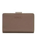 COCCINELLE Damen Geldbörse aus Leder Warm Taupe Metallic Soft Line