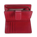 COCCINELLE Damen Geldbörse aus Leder Sangria Farbe Metallic Soft Line