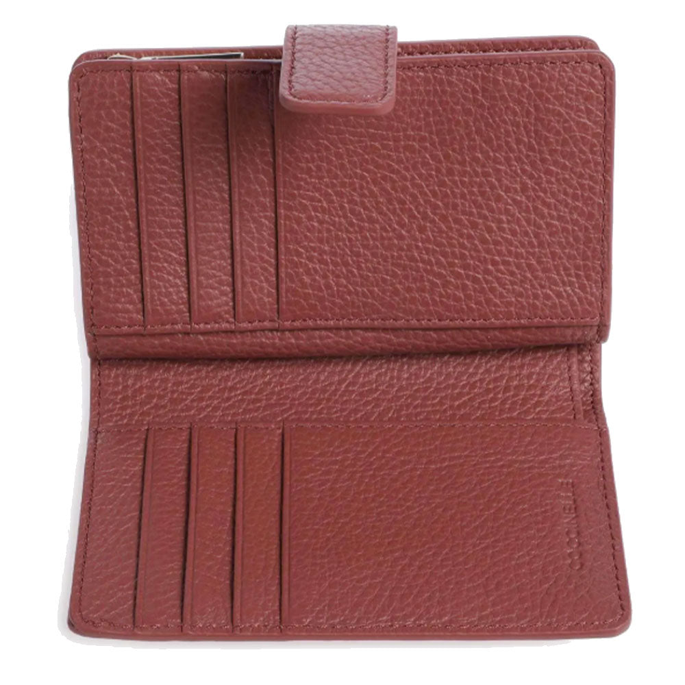 Women's Brandy Leather Wallet COCCINELLE Metallic Soft