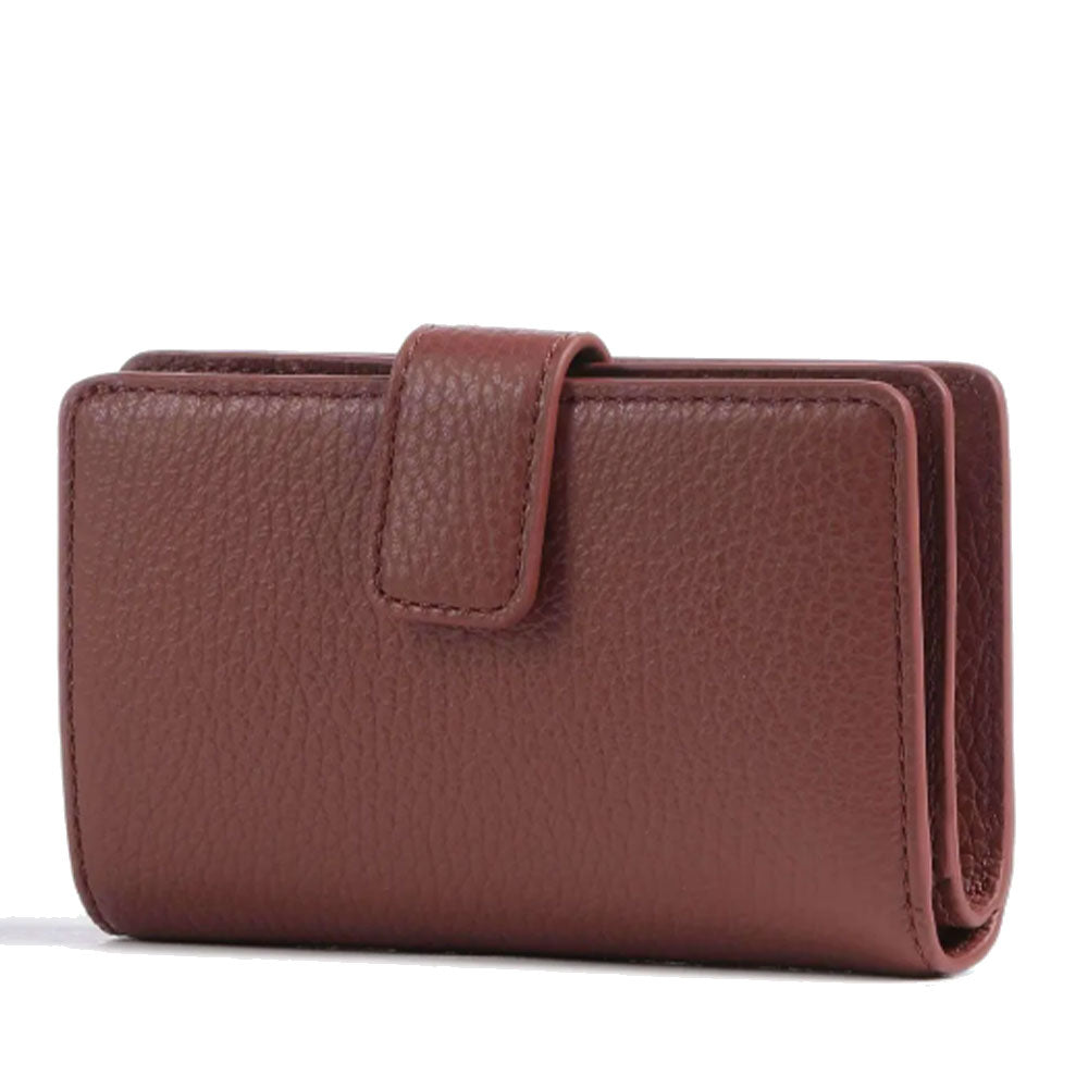 Women's Brandy Leather Wallet COCCINELLE Metallic Soft