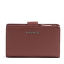 Women's Brandy Leather Wallet COCCINELLE Metallic Soft