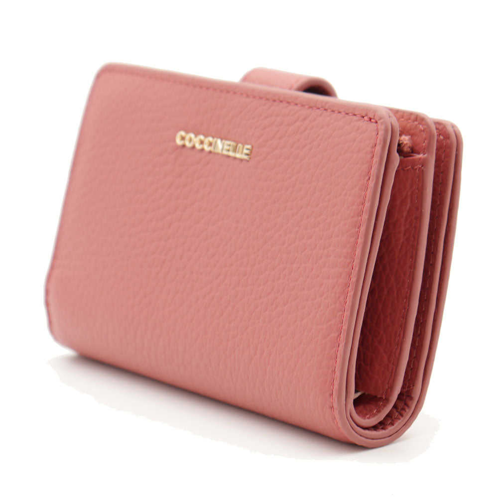 Portafoglio Donna COCCINELLE in Pelle Colore Pot Linea Metallic Soft