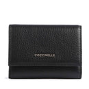 Portafoglio Donna Piccolo COCCINELLE in Pelle Colore Nero Linea Metallic Soft