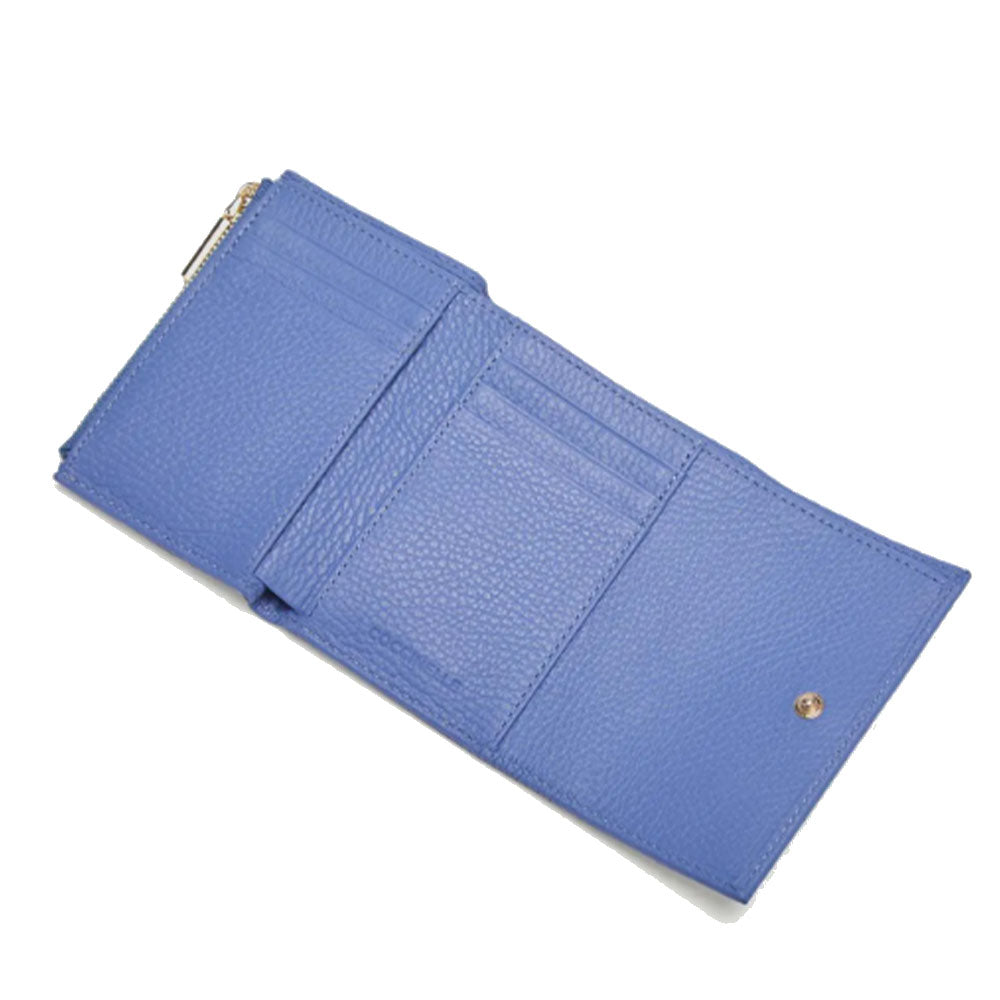 Portafoglio Donna Piccolo COCCINELLE in Pelle Colore Azul Linea Metallic Soft