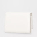 Portafoglio Donna Piccolo COCCINELLE in Pelle Colore Blanco Linea Metallic Soft