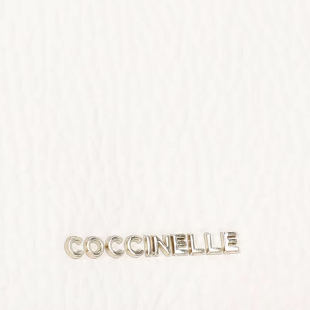 Portafoglio Donna Piccolo COCCINELLE in Pelle Colore Blanco Linea Metallic Soft