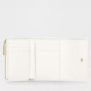 Portafoglio Donna Piccolo COCCINELLE in Pelle Colore Blanco Linea Metallic Soft