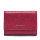 Portafoglio Donna Piccolo COCCINELLE in Pelle Colore Sangria Linea Metallic Soft