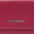 Portafoglio Donna Piccolo COCCINELLE in Pelle Colore Sangria Linea Metallic Soft