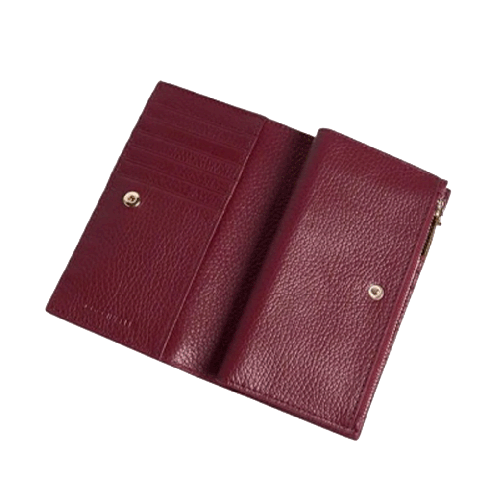 Portafoglio Donna COCCINELLE in Pelle Colore Ribes Linea Metallic Soft Medium
