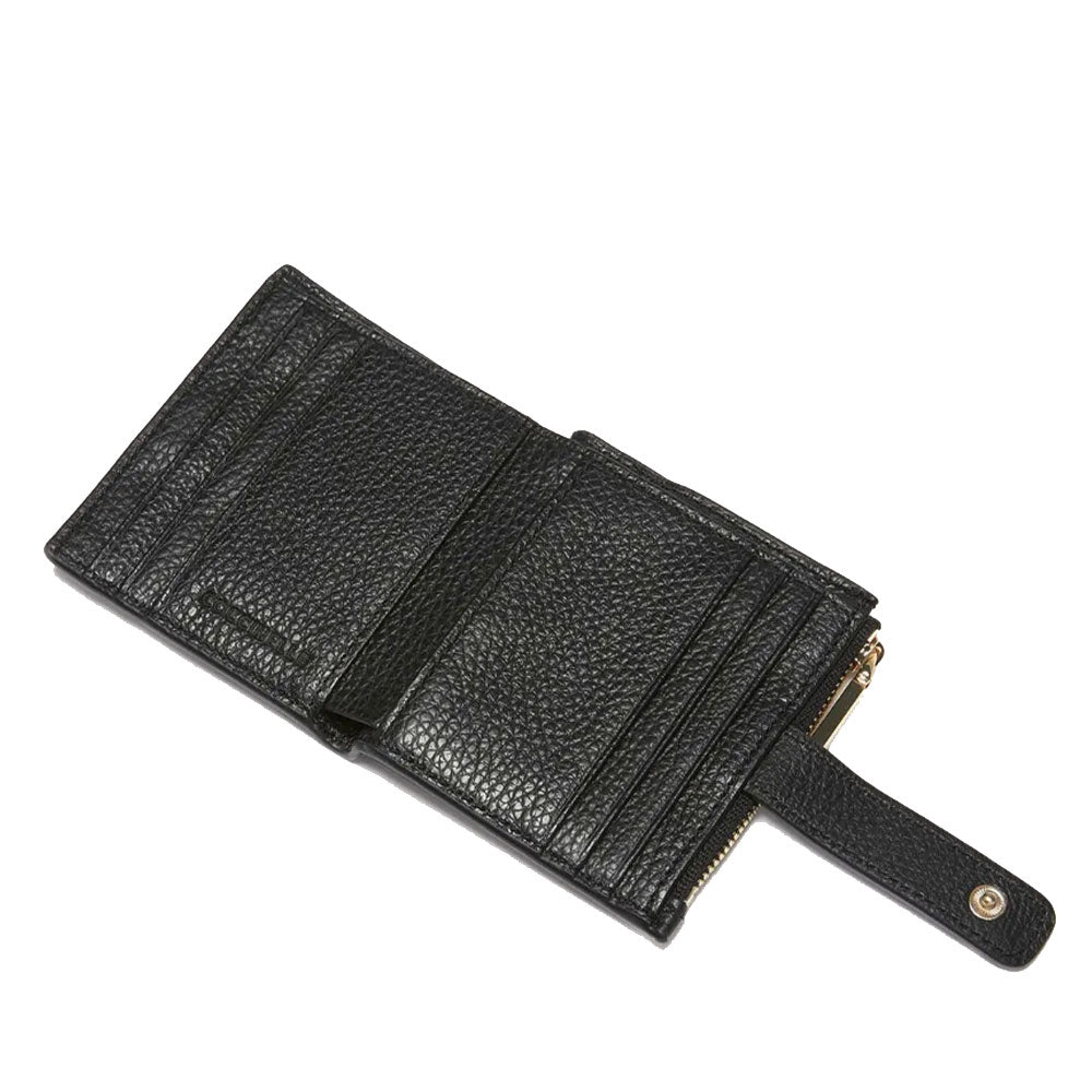 Portafoglio Donna Mini COCCINELLE in Pelle Colore Nero Linea Metallic Soft
