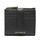 Portafoglio Donna Mini COCCINELLE in Pelle Colore Nero Linea Metallic Soft