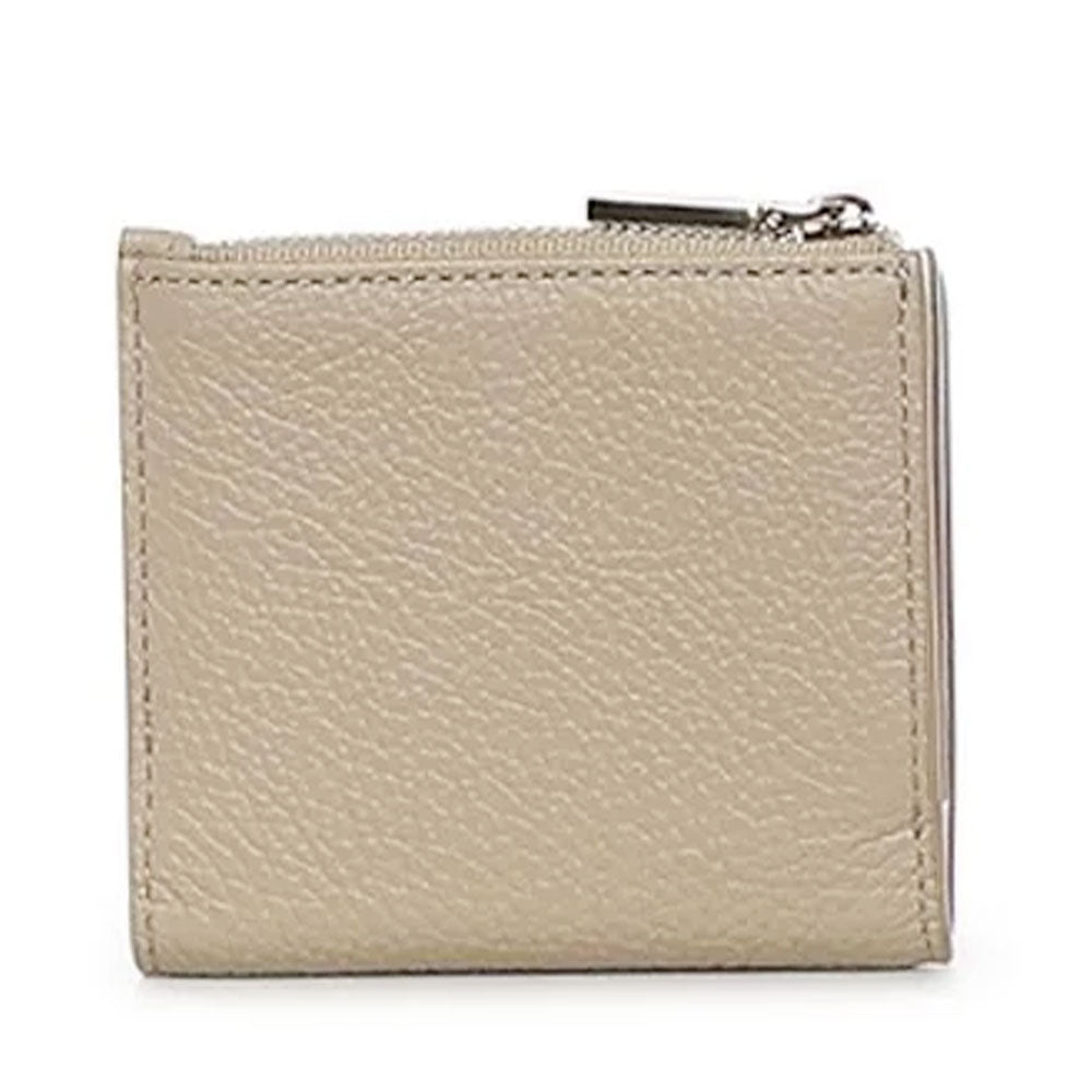 Portafoglio Donna Mini COCCINELLE in Pelle Colore Sandshell Linea Metallic Soft