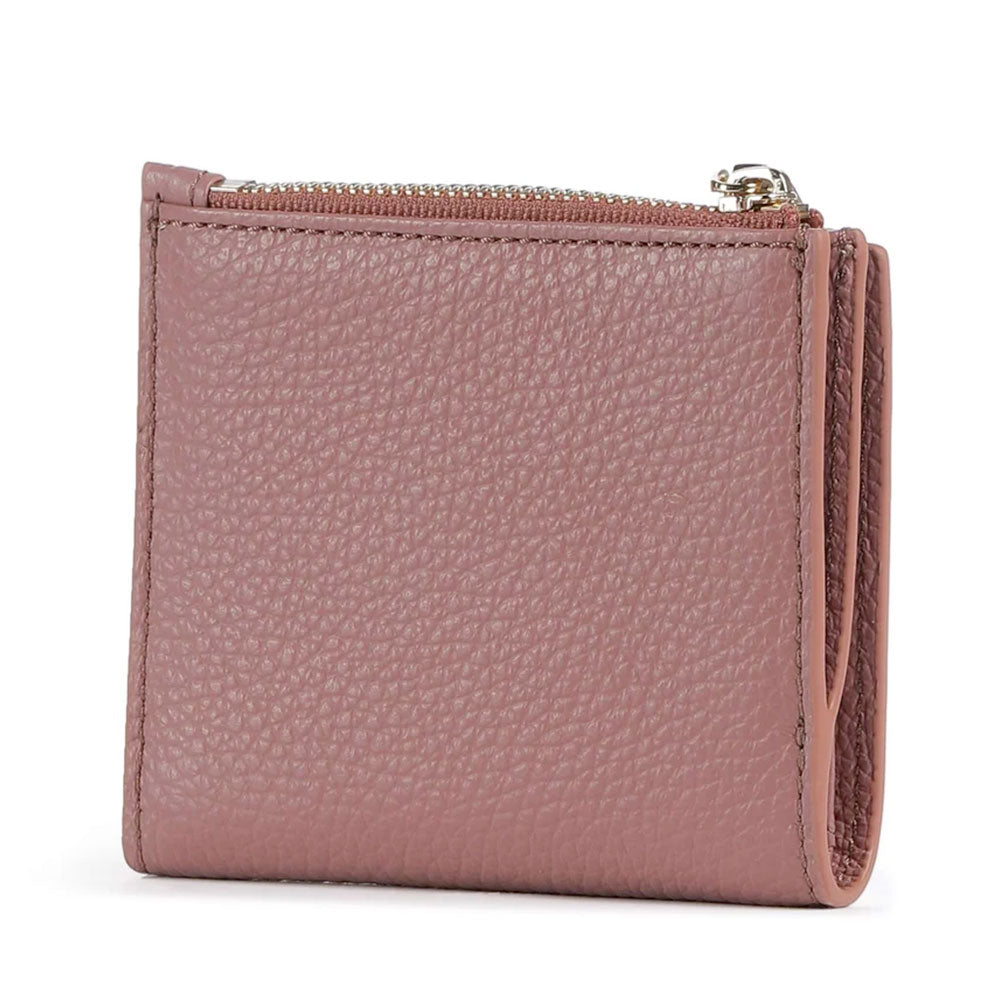 Portafoglio Donna Mini COCCINELLE in Pelle Colore Winter Rose Linea Metallic Soft