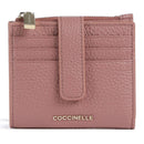 Portafoglio Donna Mini COCCINELLE in Pelle Colore Winter Rose Linea Metallic Soft