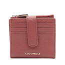 Women's Brandy Leather Mini Wallet COCCINELLE Metallic Soft