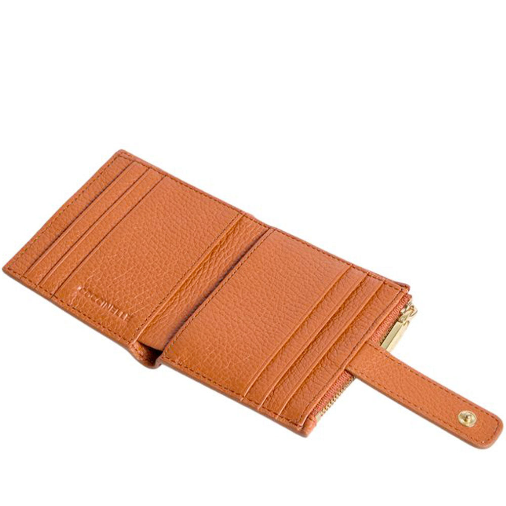 Portafoglio Donna Mini COCCINELLE in Pelle Colore Crab Linea Metallic Soft