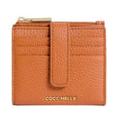 Damen-Mini-Geldbörse COCCINELLE aus Leder in Crab Modell Metallic Soft